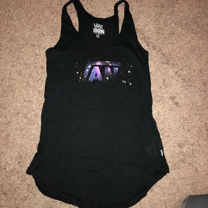 Black and galaxy print Vans tank top